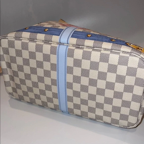 ❤️NWT LOUIS VUITTON NEVERFUL MM DAMIER AZUR SUMMER TRUNK N41065 - Picture 8 of 17